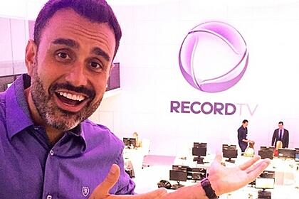 Fábio Ramalho na Redação da Record TV Rio