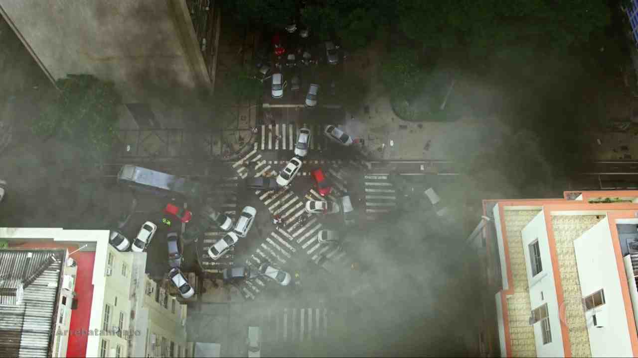 Cena de destruição no capítulo especial da novela Apocalipse