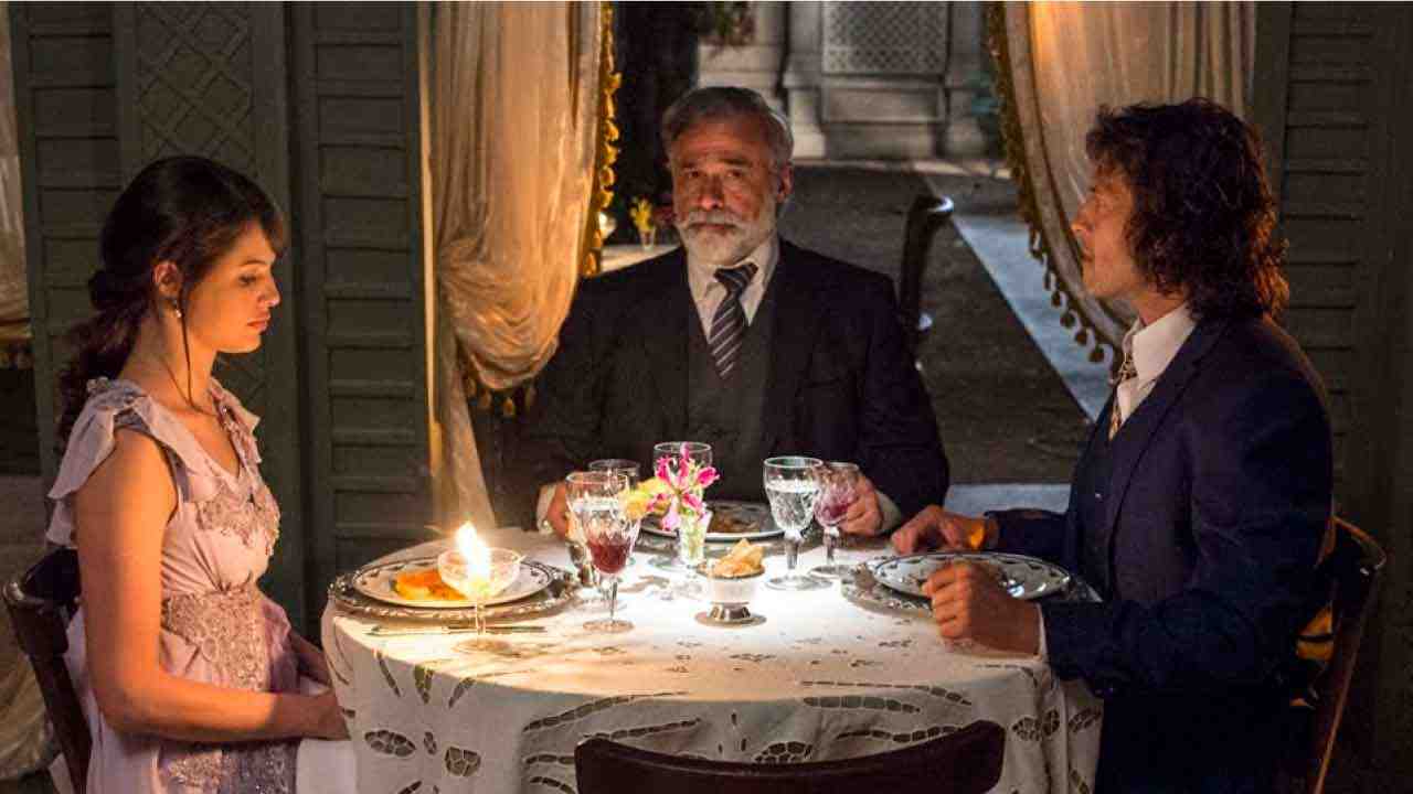 Cena de Orgulho e Paixão com Ema, Edmundo e Almirante Tibúrcio