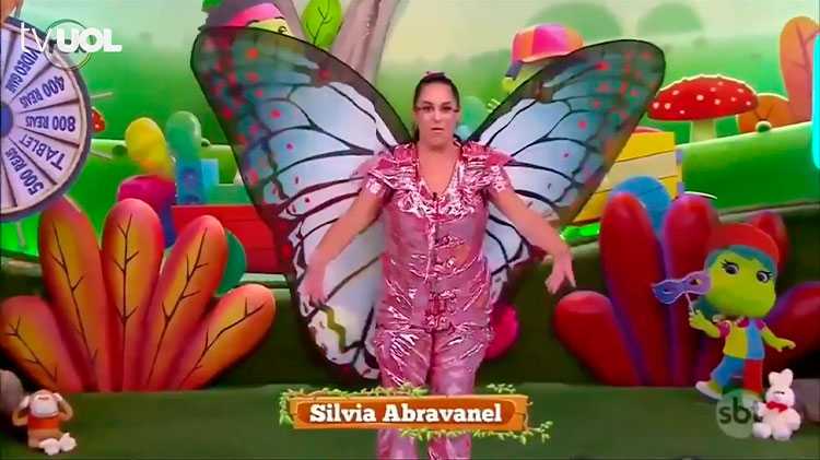 Silvia Abravanel fantasiada de borboleta