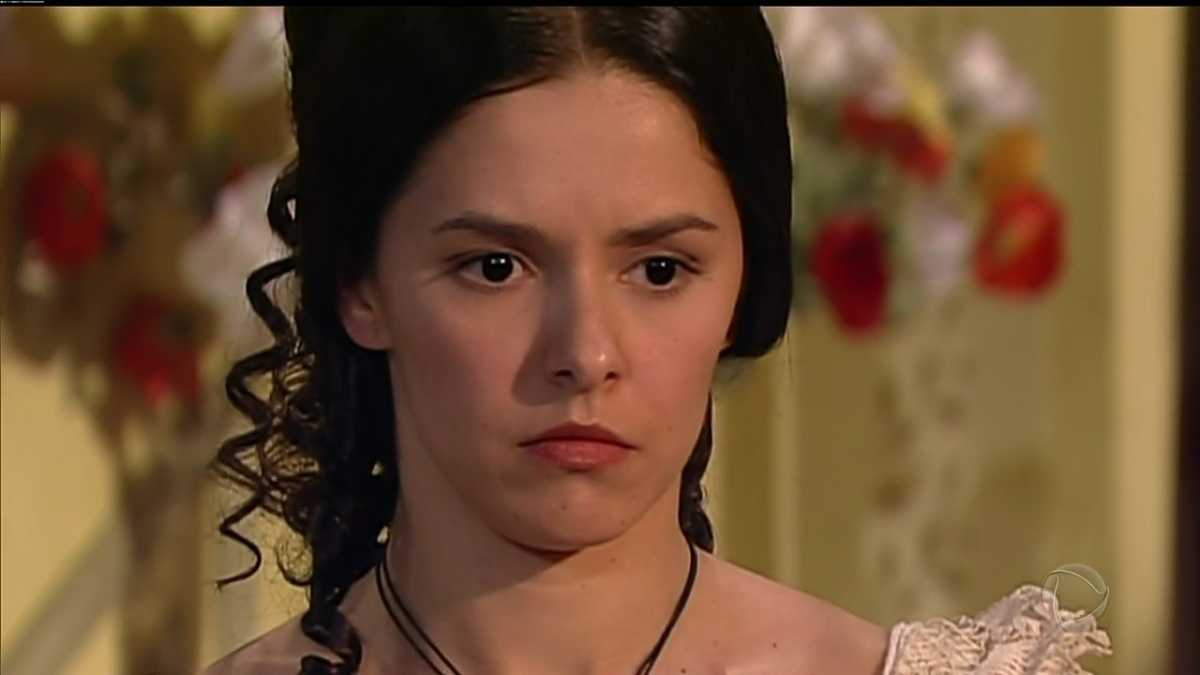 Bianca Rinaldi como Isaura em cena de A Escrava Isaura