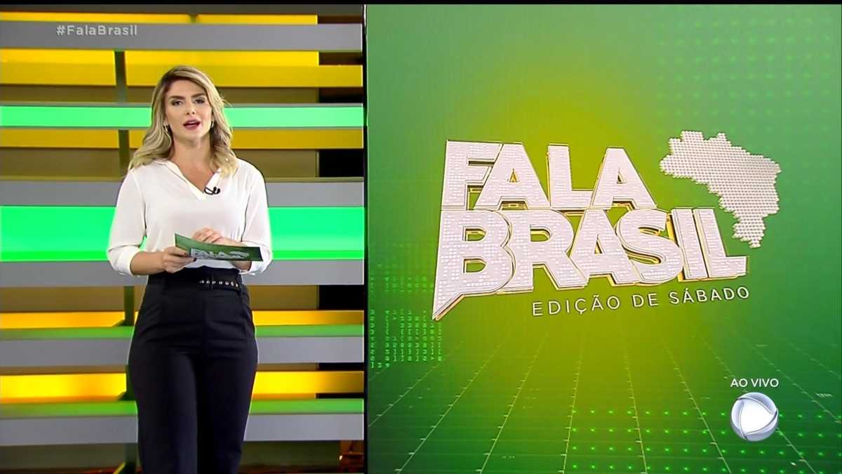 Bianca Saraiva apresentando o Fala Brasil
