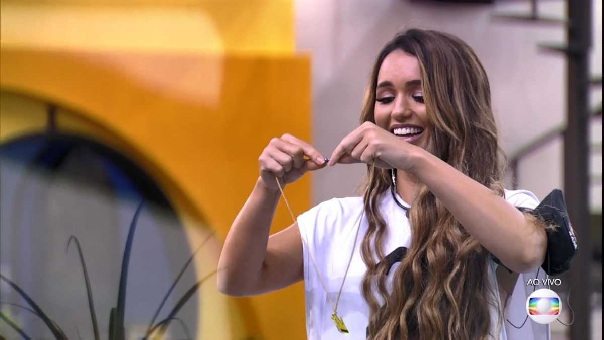 Imagem de Rafa vencendo a prova do líder no BBB 20