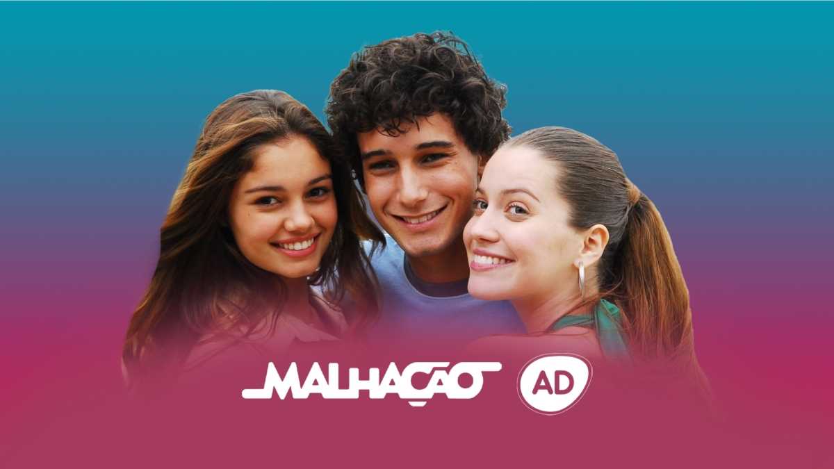 Logo do resumo de malhação 2008 com os protagonistas da novela