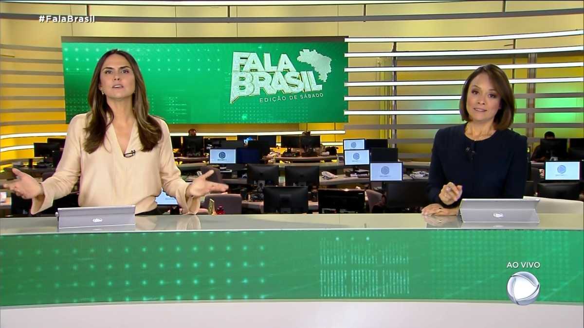 Carla Cecato fica indignada com notícia no Fala Brasil