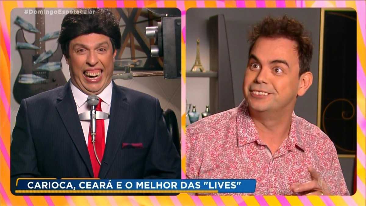 silvio Santos e Leo Noites no Domingo Espetacular