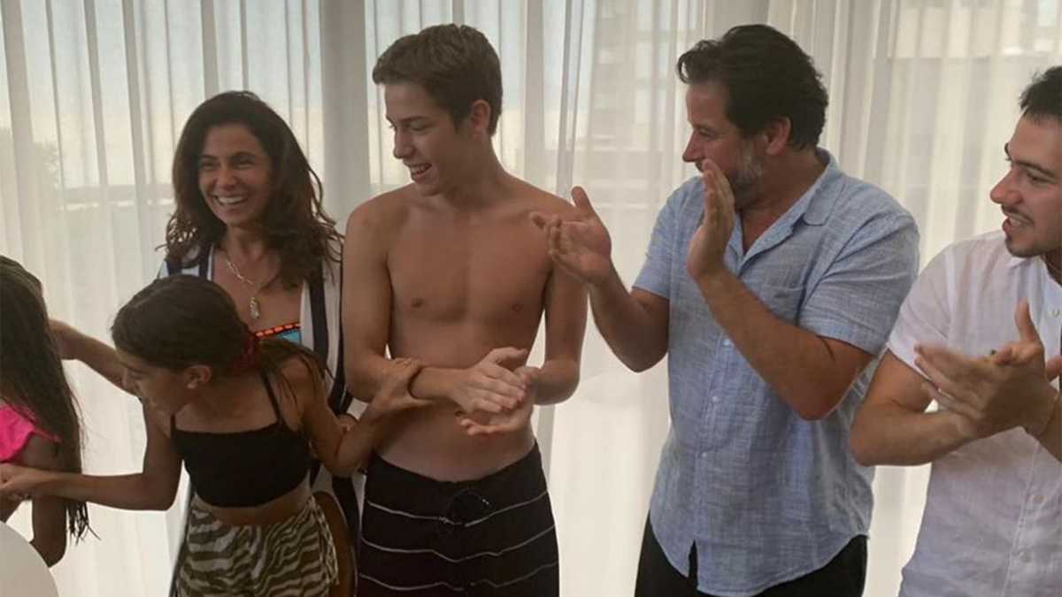 Giovanna Antonelli, Pietro e o pai Murilo Benício