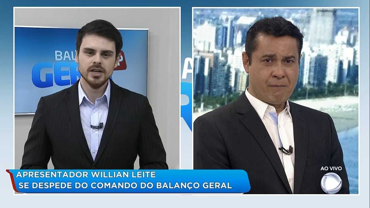 Willian Leite chora em despedida do Balanço Geral 