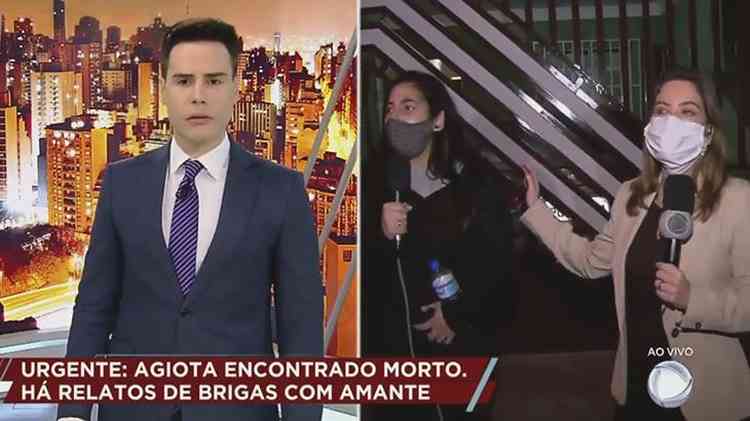 Luiz Bacci e repórter Luiza Zanchetta