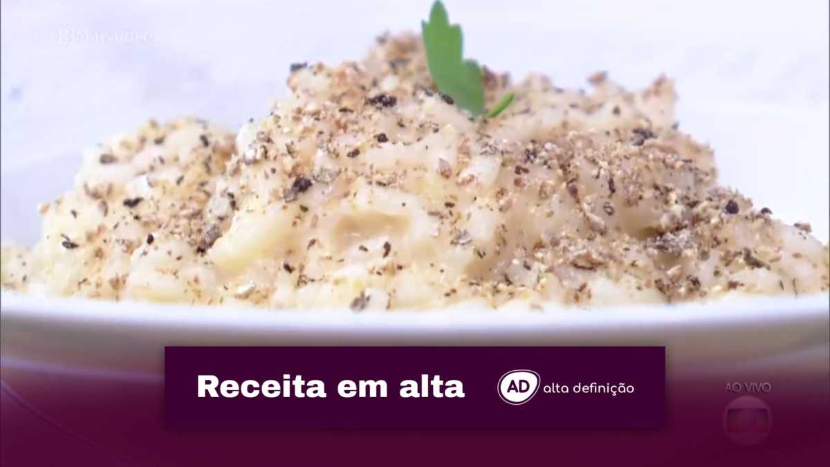 Risoto Cacio e Pepe da Ana Maria Braga