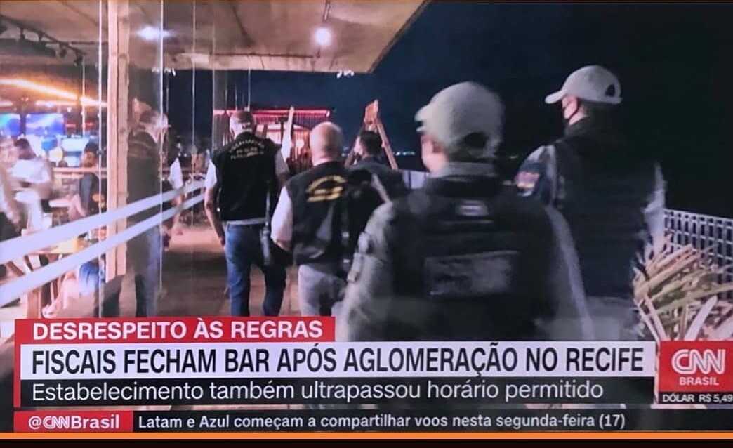 Manchete da CNN Brasil nmostrando o restaurante de Recife