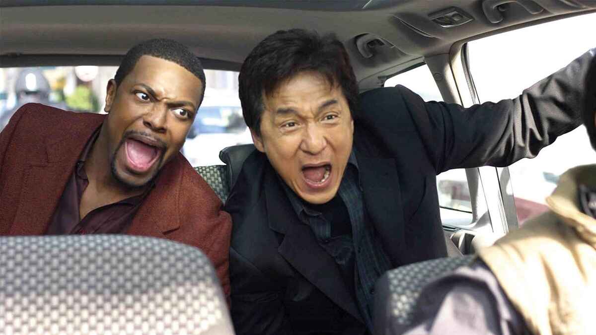 Jackie Chan em uma cena do filme A Hora do Rush