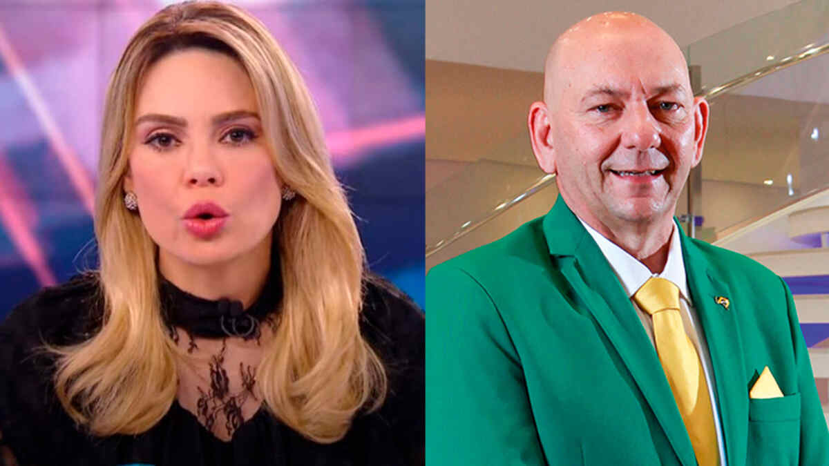 Jornalista Rachel Sheherazade e Luciano Hang