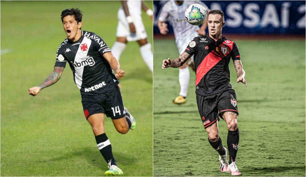 Jogadores de Vasco e Atlético/Go em campo