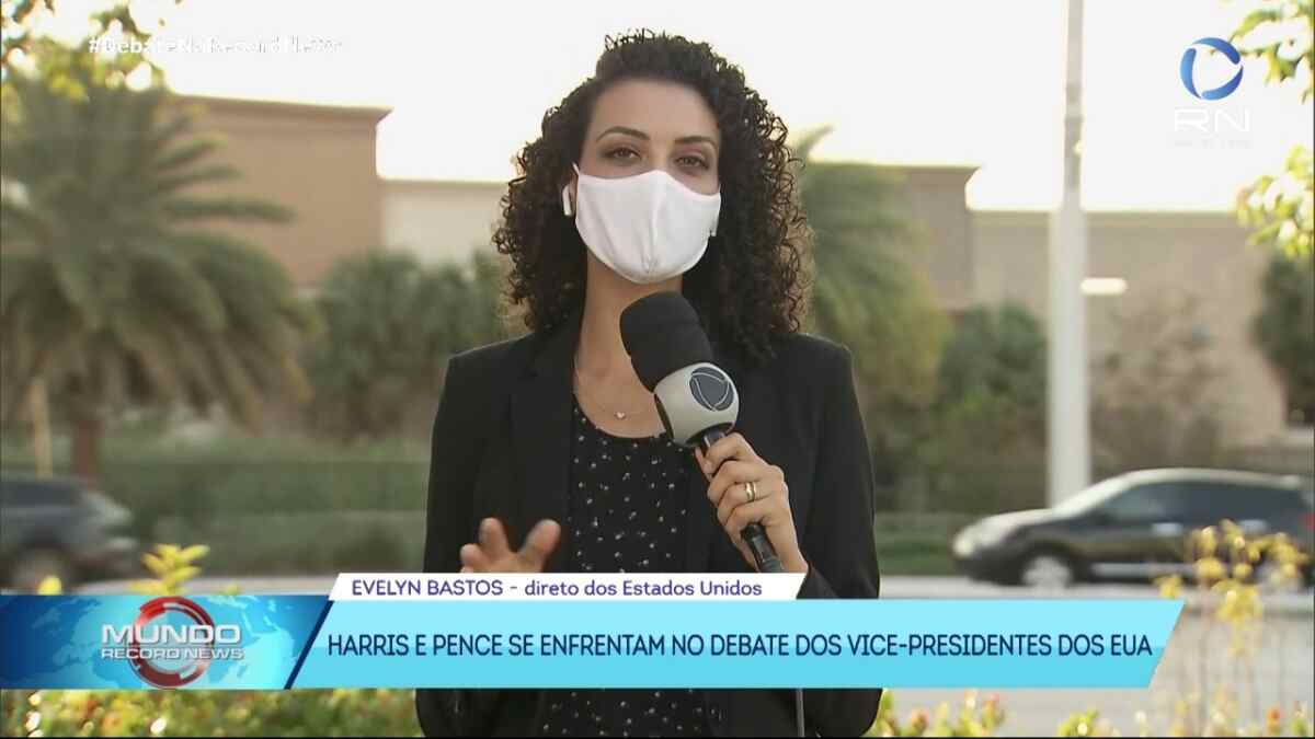 Correspondente da Record News, nos Estados Unidos, na cobertura do debate entre os candidatos à vice-presidência dos EUA