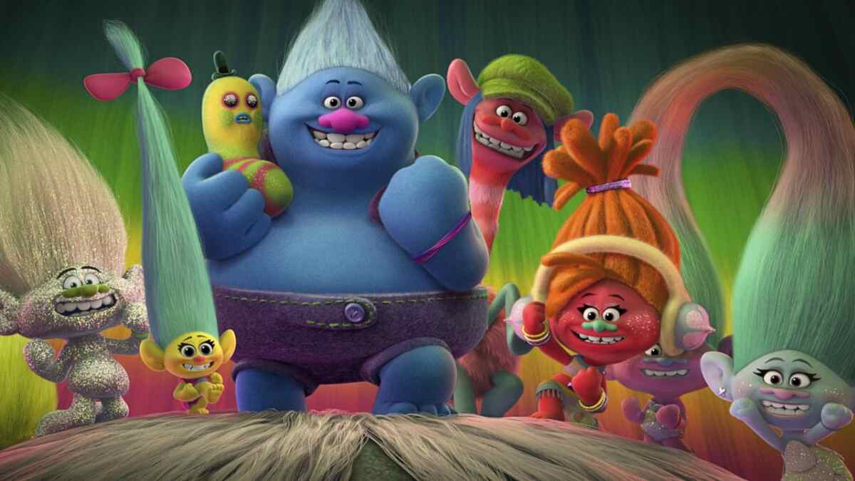 Cena do filme Trolls exibido pela Globo