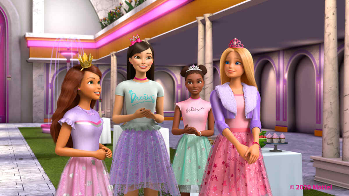 Cena do filme Barbie Aventura da Princesa, exibido pelo SBT na Tela de Sucessos