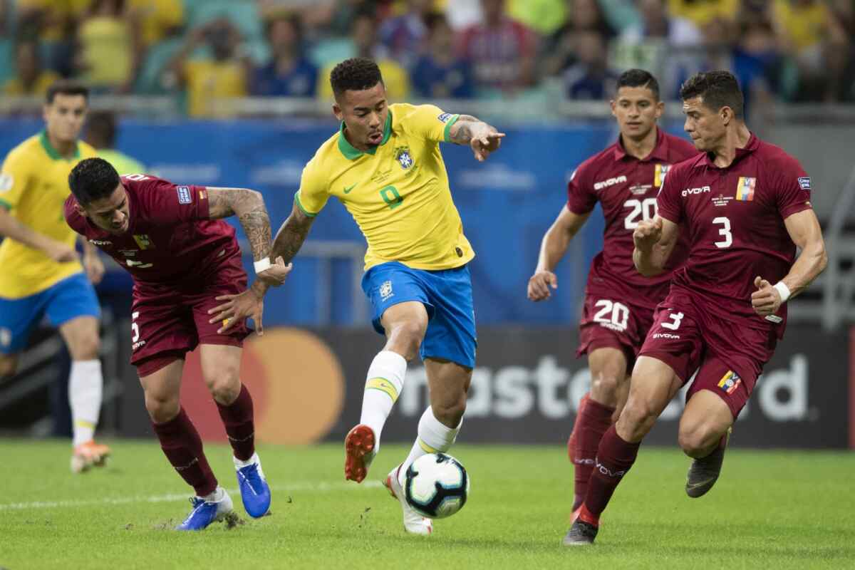 Duelo entre Brasil e Venezuela, pela Copa América de 2019, no Brasil
