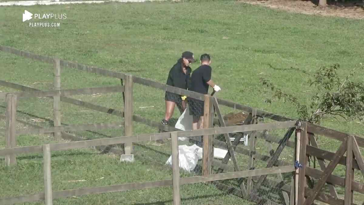 Jakelyne Oliveira tenta conversar com Biel sobre Tays Reis em "A Fazenda 12"