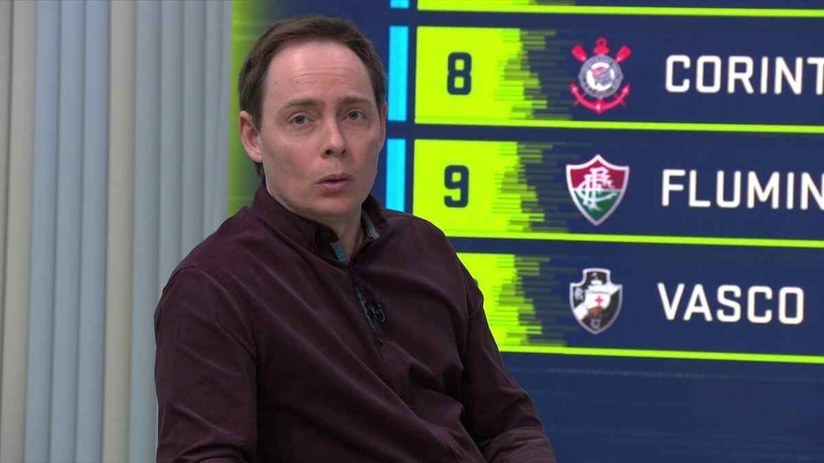 Eduardo Moreno no estúdio do programa Troca de Passes no SporTV