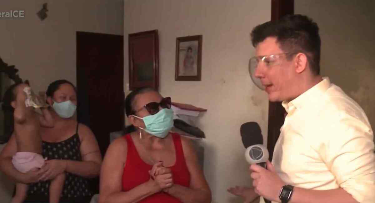 Erlan Bastos vai até a casa de uma telespectadora no quadro Erlan na Minha casa, exibido no Balanço Geral CE, na TV Cidade