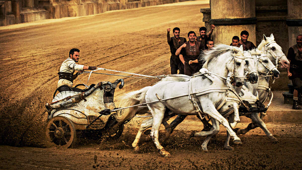 Cena do filme Ben-Hur, exibido pela Globo no Domingo Maior