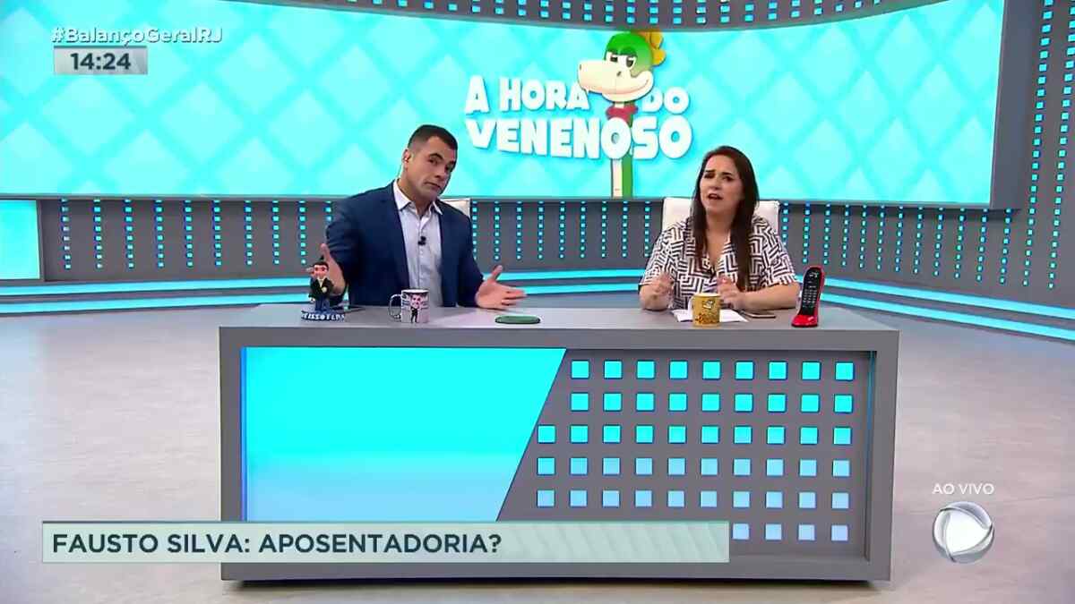 Tino Jr no estúdio do Balanço Geral