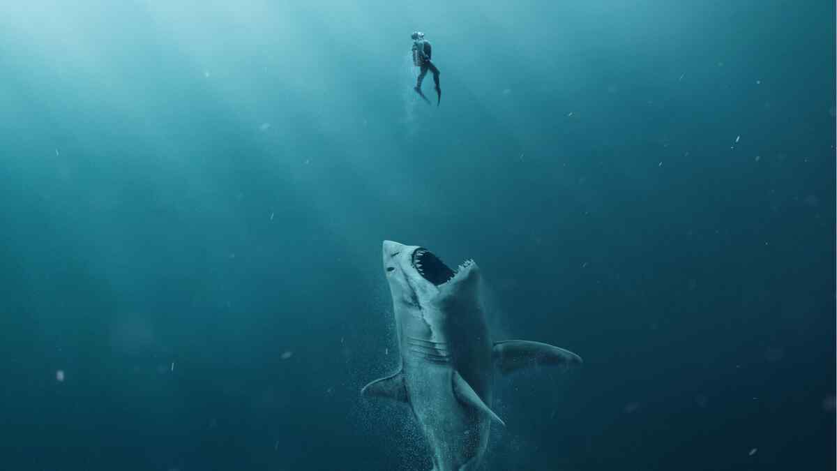 Cena do filme Megatubarão, exibido pela Globo no Festival Ano Novo