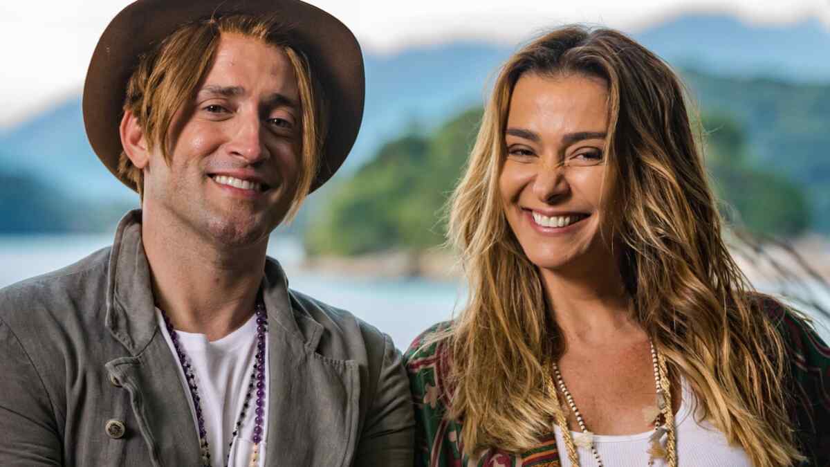 Paulo Gustavo e Mônica Martelli sorridentes em cena do filme Minha Vida em Marte