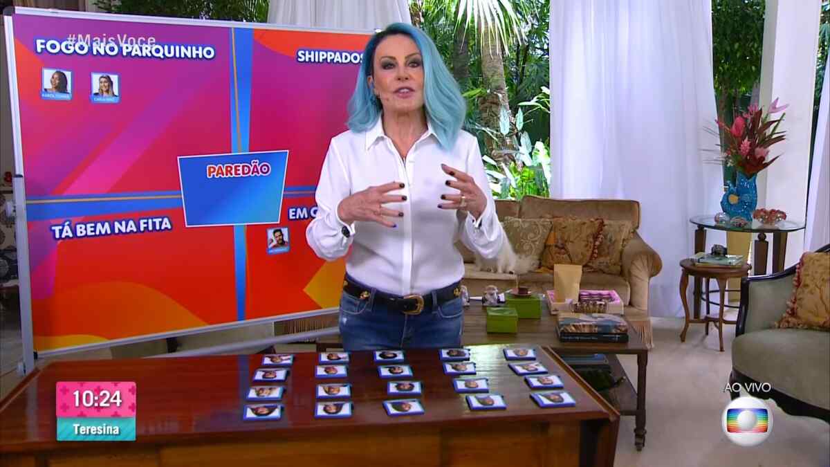 Ana Maria Braga com cabelo Azul