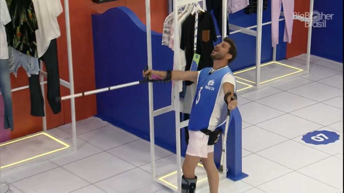 Caio vence prova do anjo pela tercera vez consecutiva e garante mais uma semana na casa do BBB 21.
