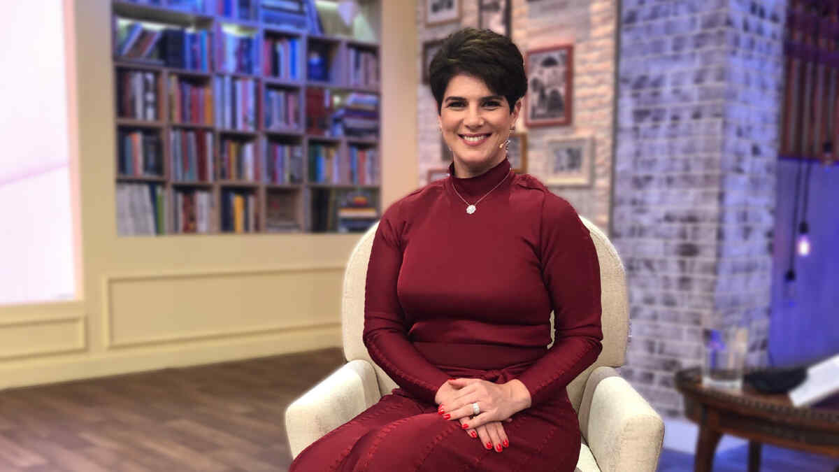 Mariana Godoy em seu último programa que apresentou na Band