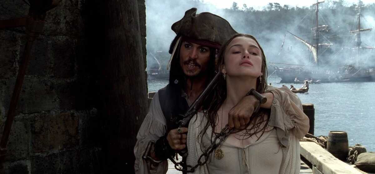 Cena do filme Piratas do Caribe - A Vingança de Salazar, exibido na programação da Globo