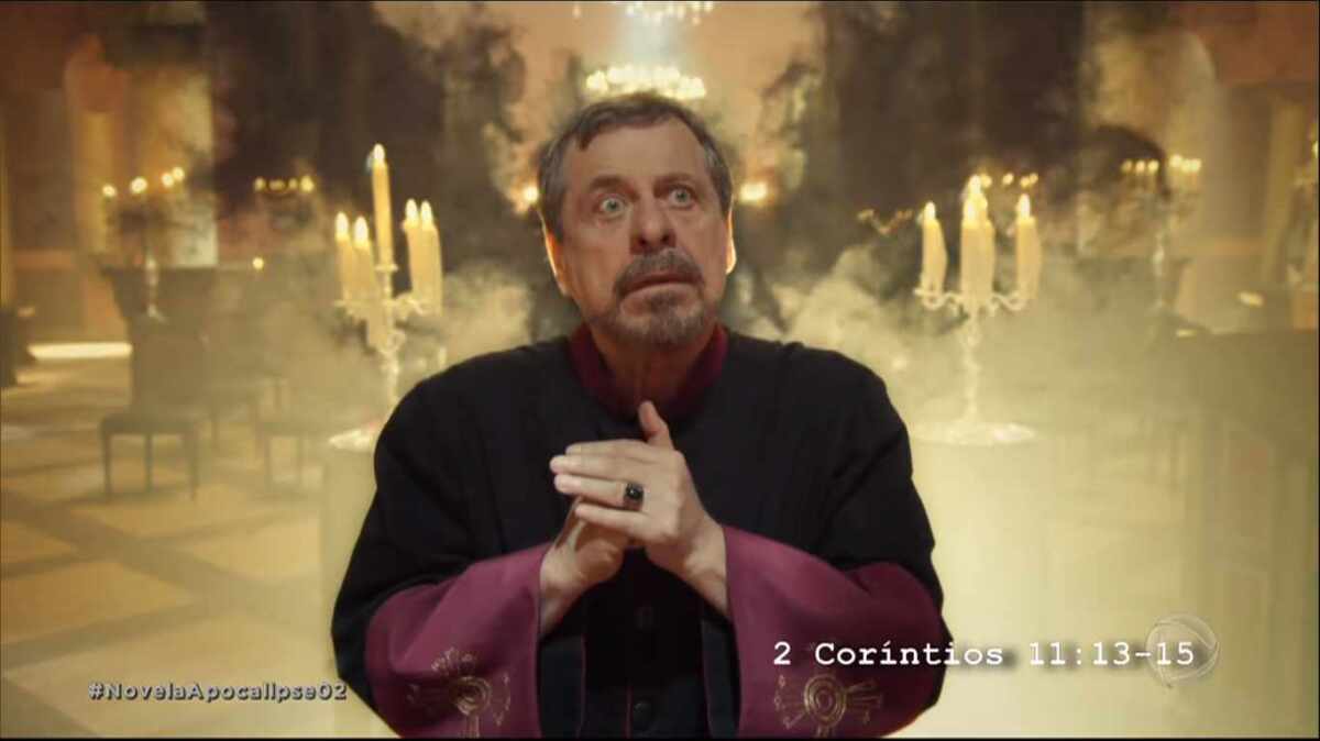 Oscar Magrini vivendo o personagem Stefano no novela bíblica Apocalipse
