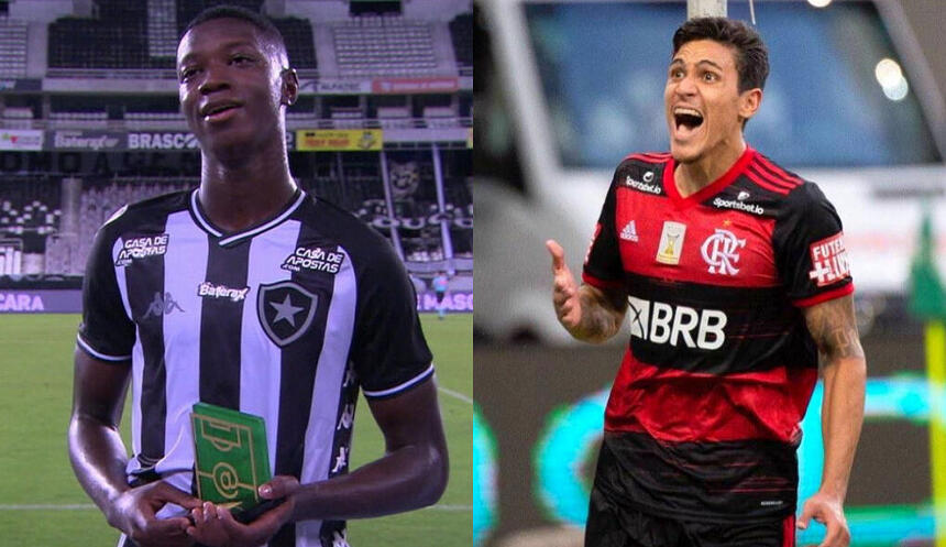 Jogadores Matheus Babi e Pedro em uma montagem