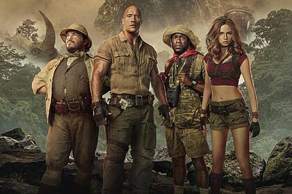 Cena do filme Jumanji: Bem-Vindo à Selva, exibido pela Globo na Temperatura Máxima
