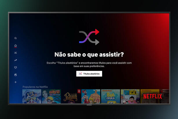 Plataforma de streaming Netflix lança modo "títulos aleatórios' para smart tvs