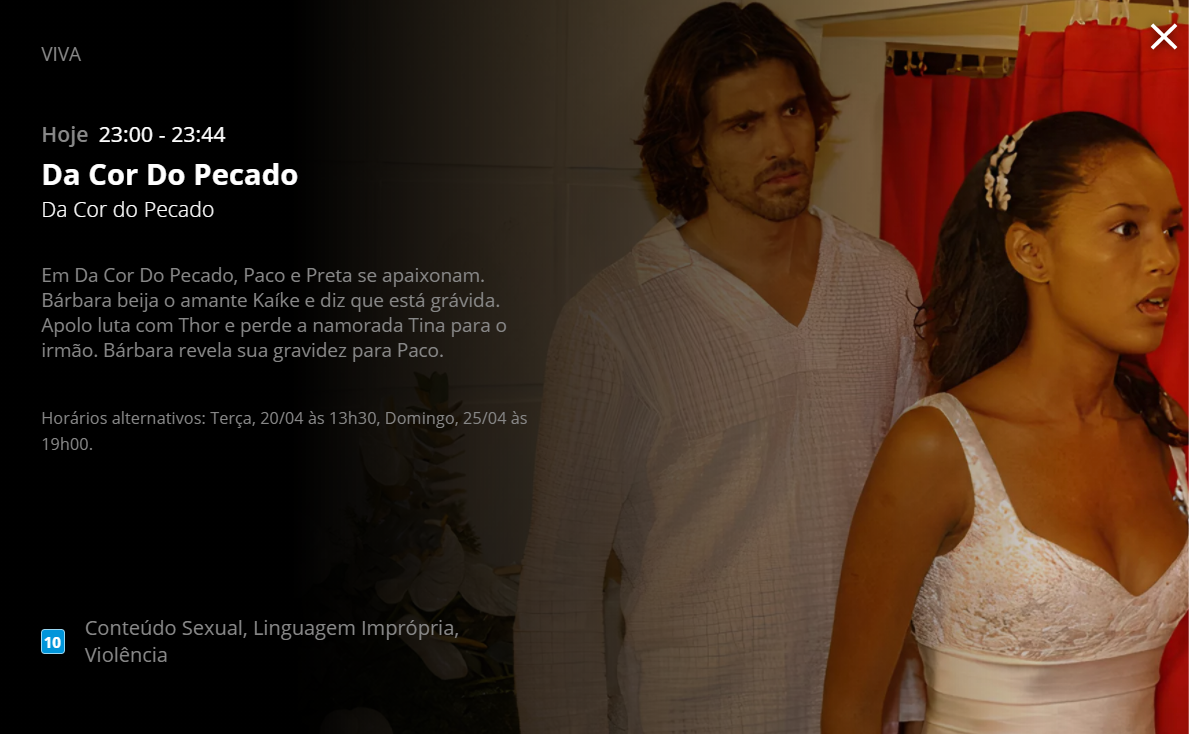 Da Cor do Pecado no VIVA
