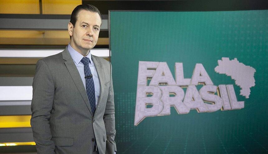 Celso Zucatelli nos estúdios do Fala Brasil