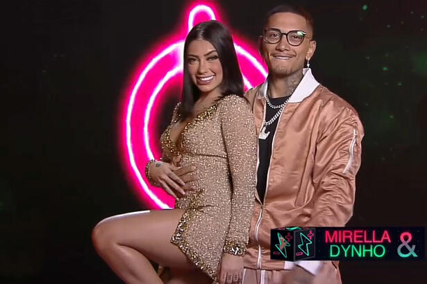 Mirella e Dynho em divulgação do Power Couple Brasil 5