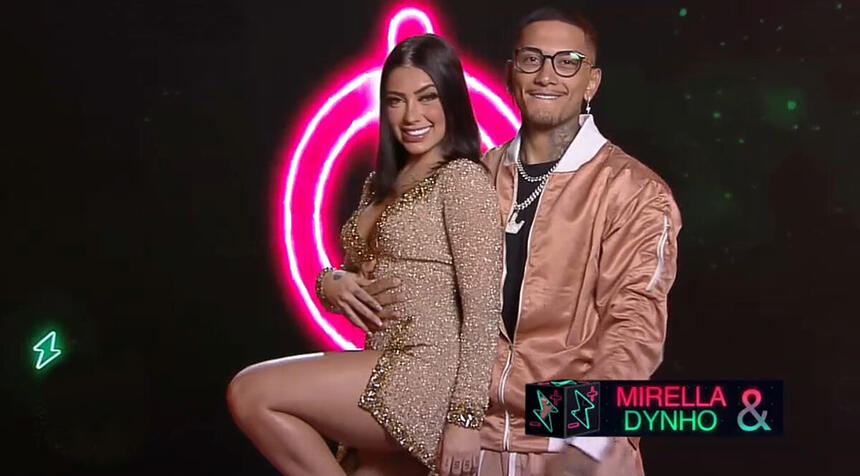 Mirella e Dynho em divulgação do Power Couple Brasil 5
