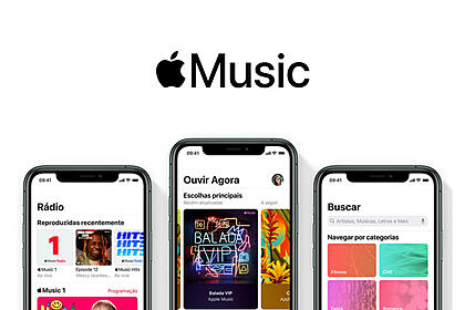 Telas do aplicativo Apple Music