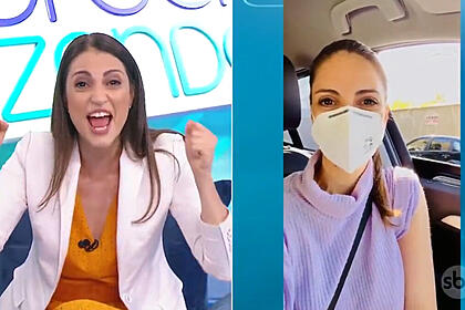 Chris Flores, apresentadora do SBT, recebe vacina contra Covid-19: "Chegou meu dia!"