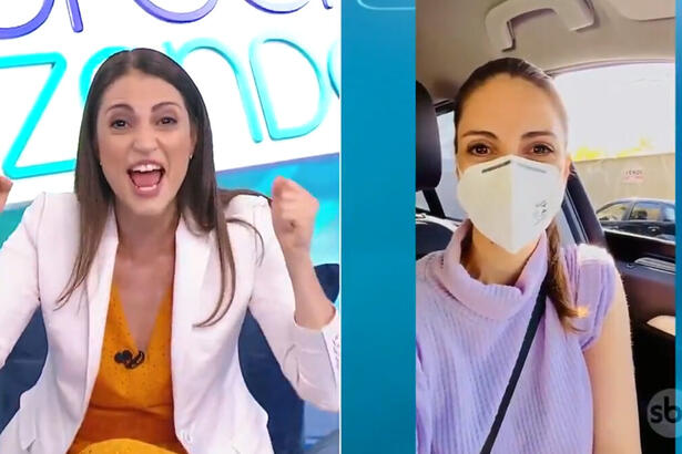 Chris Flores, apresentadora do SBT, recebe vacina contra Covid-19: "Chegou meu dia!"