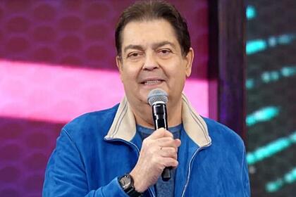 Faustão apresentando uma edição do Domingão
