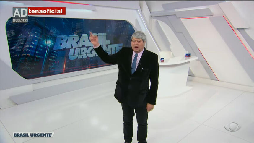 Datena se irrita com sinalização para deficientes visuais na band 1 Datena aponta para a sinalização de audiodescrição no brasil urgente