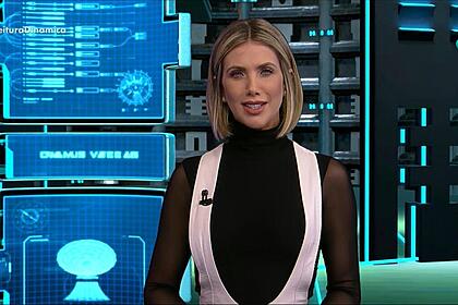 Erica Reis nos estúdios do Leitura Dinâmica, durante a edição de 30 de junho