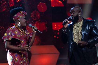 Irmãos Braunna se apresentando na grande final do Canta Comigo 3