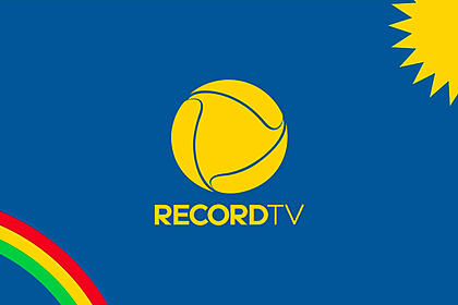 Logo da Record TV na arte de divulgação da afiliada em Pernambuco