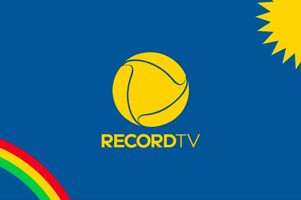 Logo da Record TV na arte de divulgação da afiliada em Pernambuco